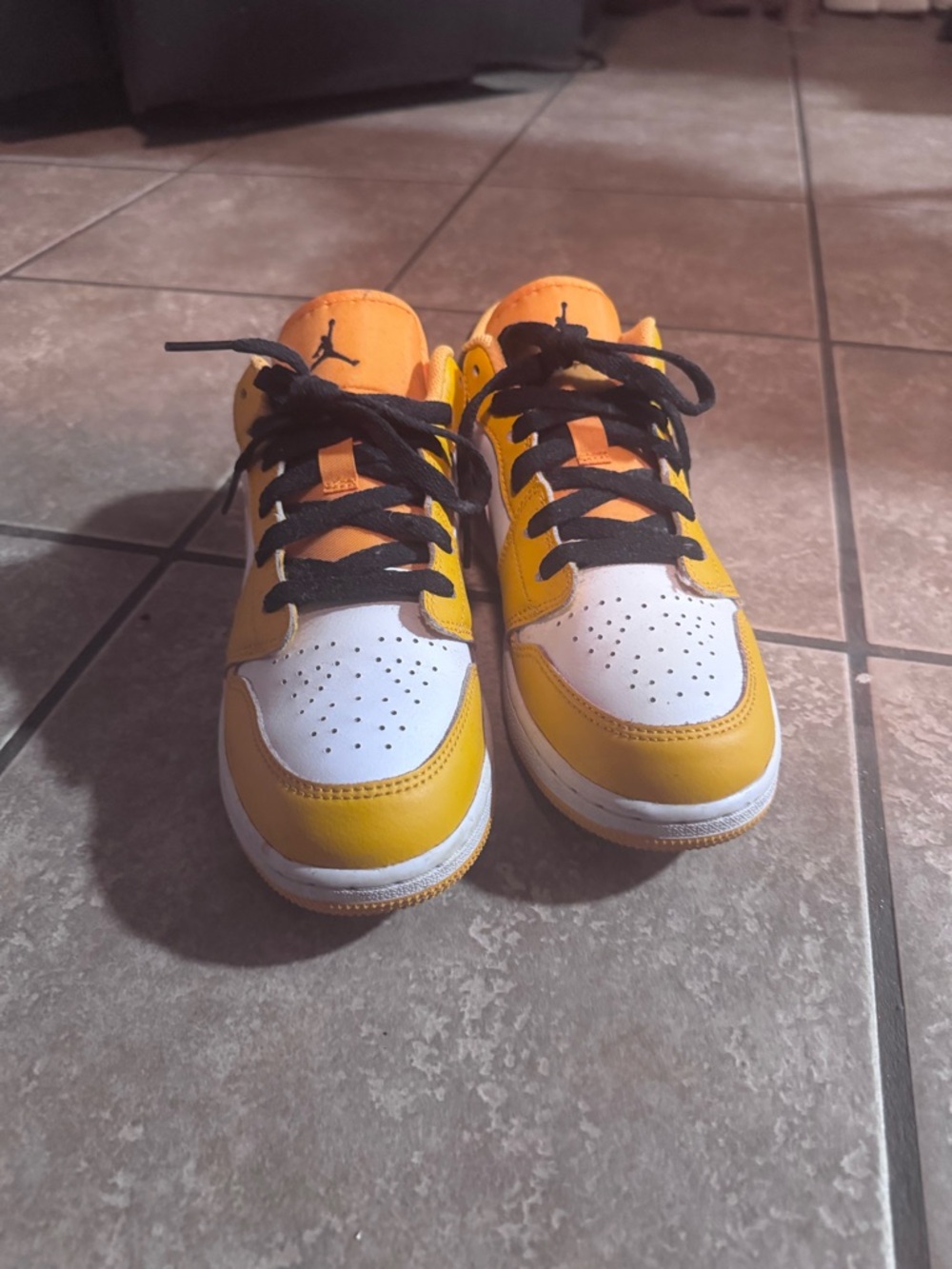 Black and yellow dunks